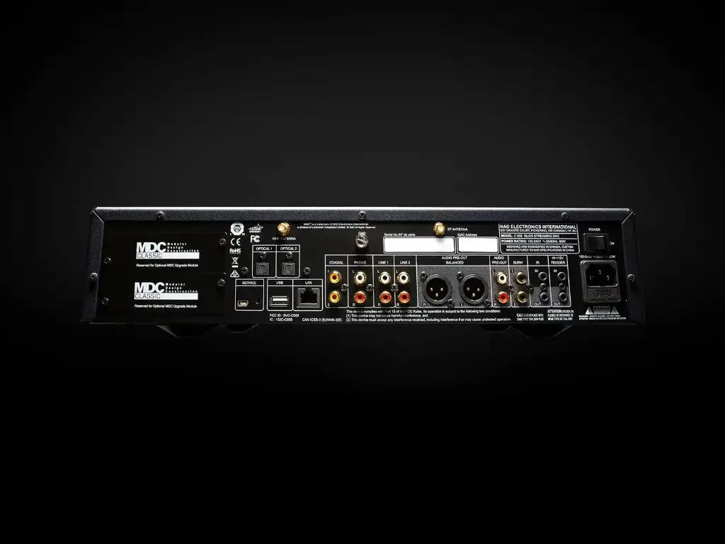 NAD C 658 BluOS DAC Back.webp